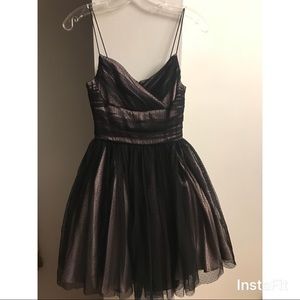 Designer Black & Pink Cocktail Dress